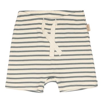 Petit Piao - Shorts Modal Striped - Light Petrol/Offwhite